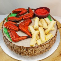 Food - Chicken Wings and Chips Cake
